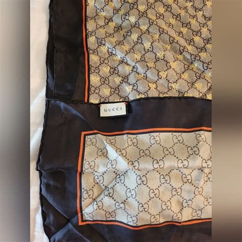 gucci bee silk scarf|authentic gucci scarves.